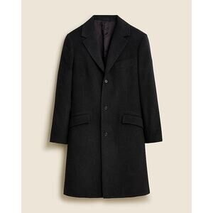 J.Crew Black Wool Cashmere Single Breasted Classic Winter Top Coat Size 4